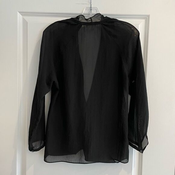 EUC Helmut Lang draped top Black Sz. M - Picture 3 of 3